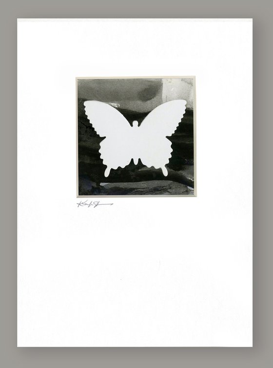 Butterfly Collage Collection 1 - 3 Minimalist Collages by Kathy Morton Stanion