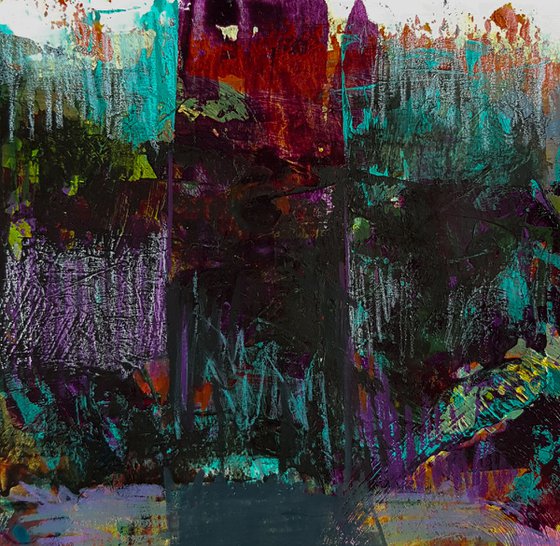 La cathedrale - modern - gestural painting small size low price design decorative affordable