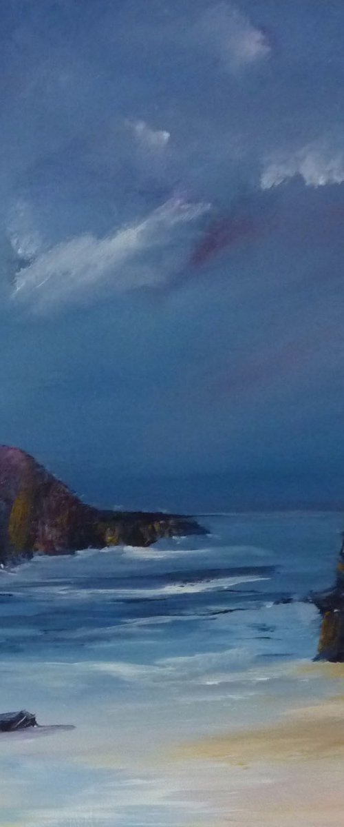 The Lonely Sea & The Sky - A Scottish Seascape by Margaret Denholm