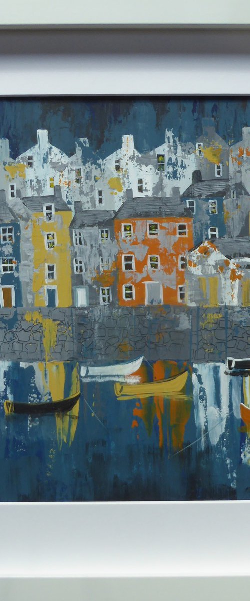 Harbour Evening Reflections by Elaine Allender