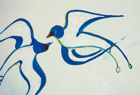 Swallows from Crete 30x24in (76x60cm)