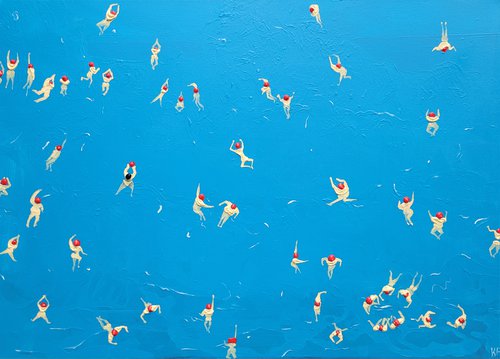 Swimming Swimmers by Kathrin Flöge