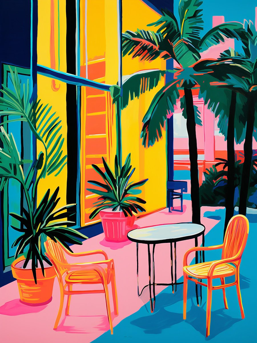 Cafe in Miami by Kosta Morr