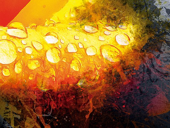 Gotas de lluvia, amarilla 2/XL large original artwork