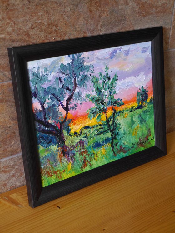 Summer sundown (framed)