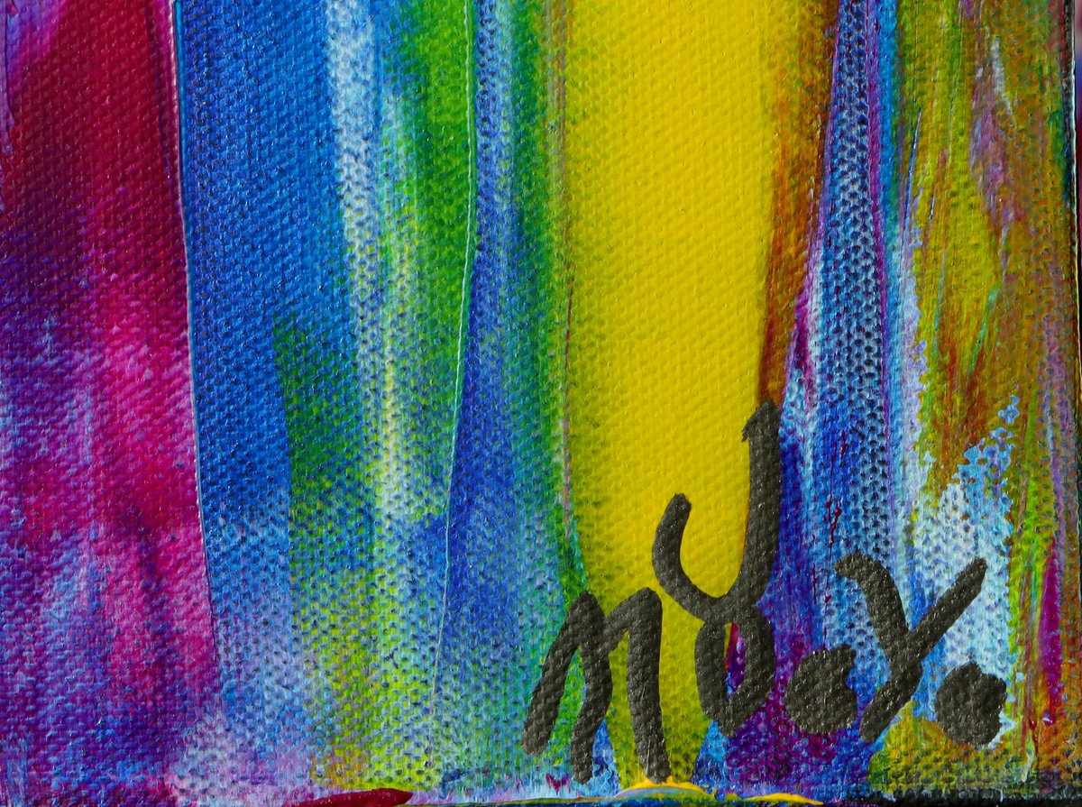 Abstract Acrylic Painting By Nestor Toro, 16 X 20", The New Window, Original Artwork