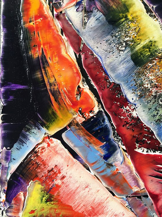 "I Love You To Pieces" - Original Large PMS Abstract Diptych Oil Paintings On Canvas - 40" x 20"