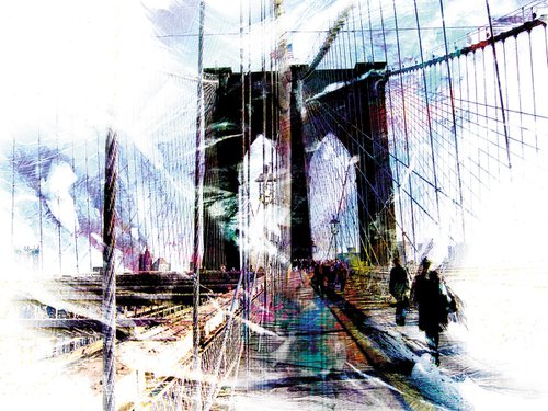 Maromas, Puente de Brooklyn/original artwork by Javier Diaz