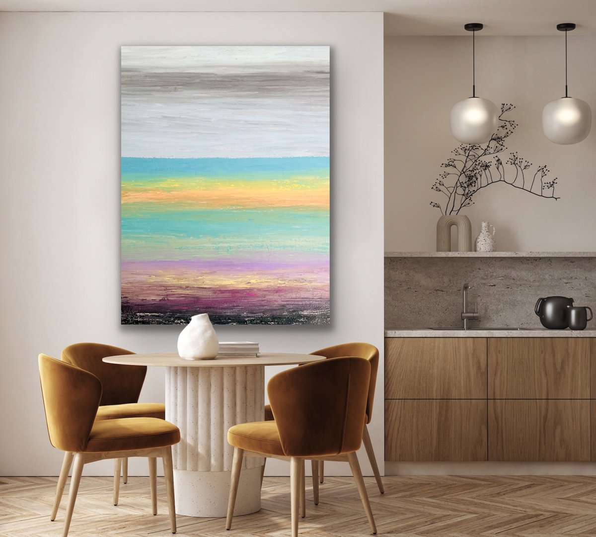 Tones Of Love - Abstract Landscape By Pooja Verma, 31 X 39, Artwork For Sale On Artfinder