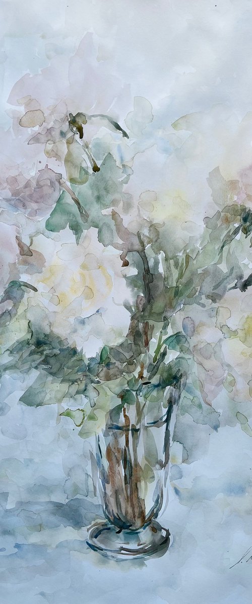 Peonies 50x65 cm 2025 by Elena Klyan