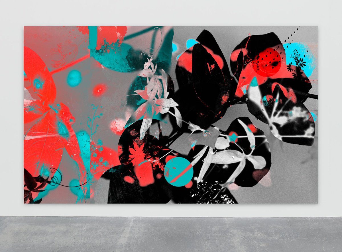 Botanical Painting By Teis Albers, 59 X 35", Step Outside, Original Artwork