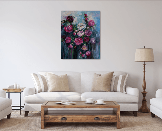 Portal of Peonies Painting