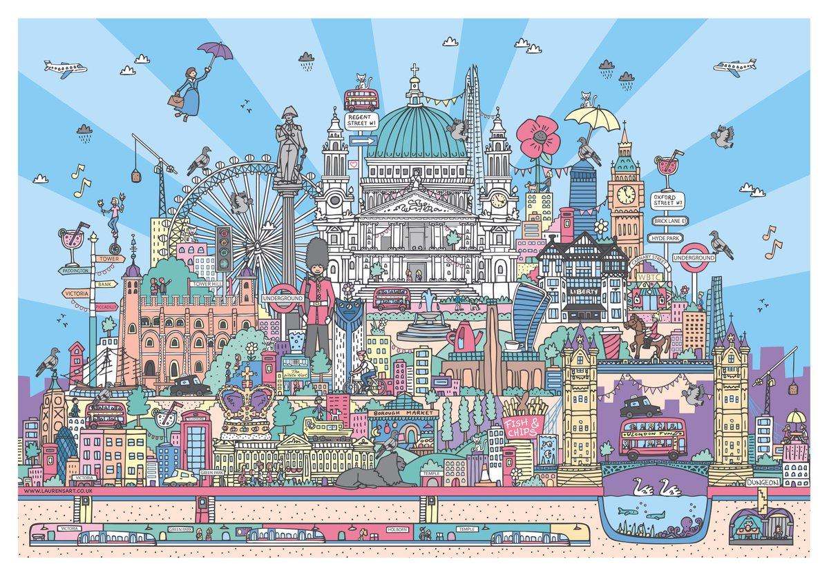 London City Special Edition A2 (unframed) by Lauren Nickless