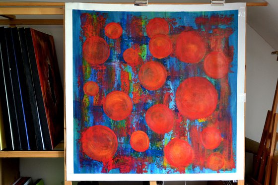 Abstract poppies