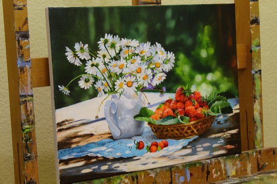 Daisies and Strawberries