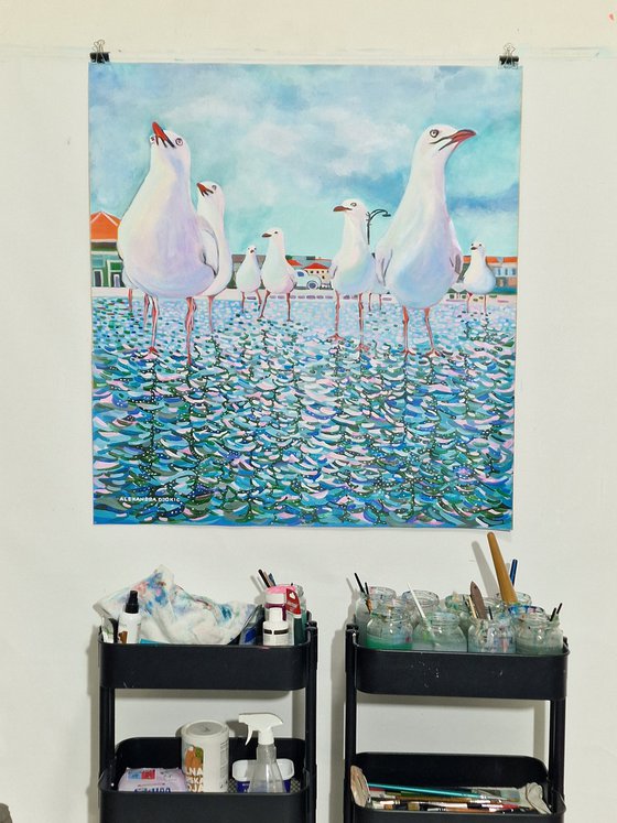 Birds and beach