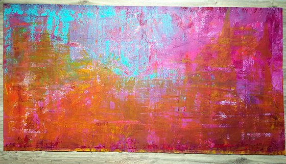Towards Unknown - XXL colorful abstract painting