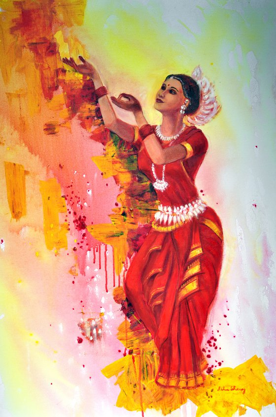 Odissi dancer Indian dancer - Giclée Prints Available Limited Edition