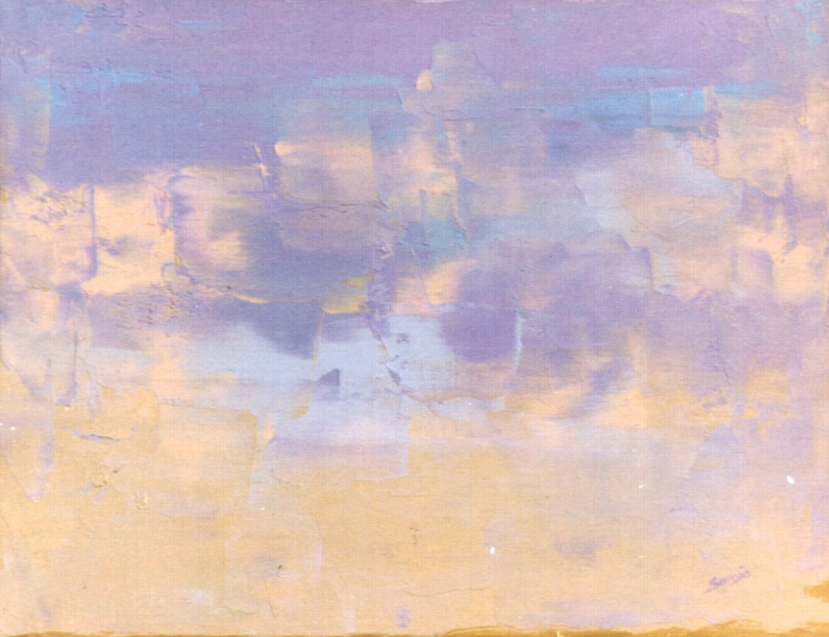 purple-ochre beach I (ref#:279-5F) by Saroja La Colorista
