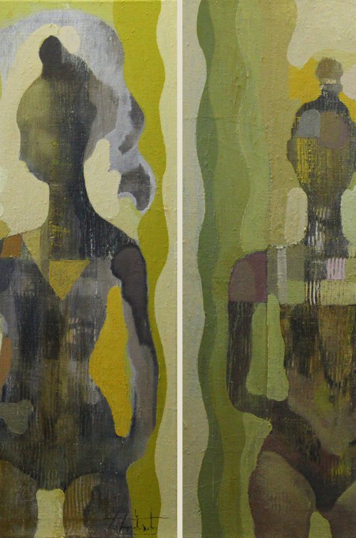 Ballerinas. Diptych by Zaza Kharabadze