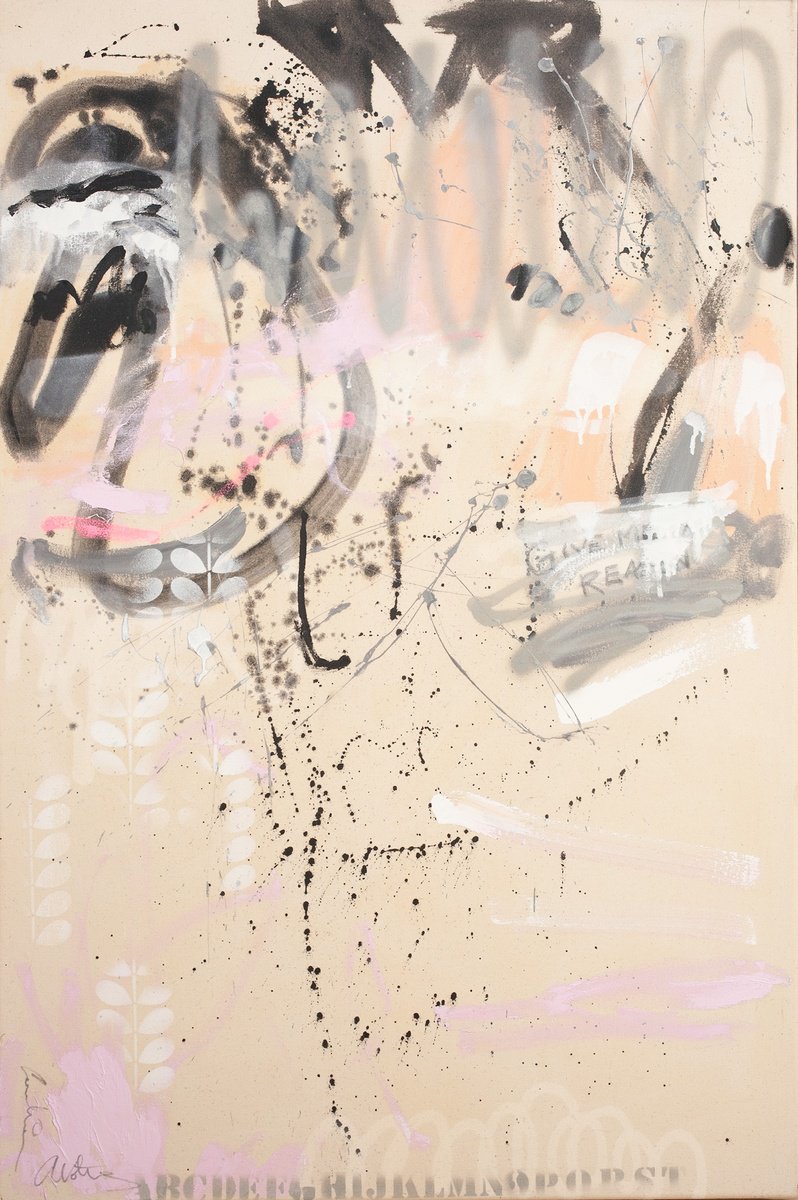 Organic Abstract Acrylic Painting By Carolina Alotus, 31 X 47, Give Me A Reason, Original Artwork