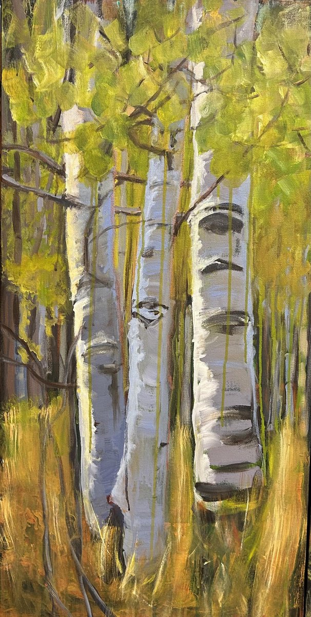 Birch Forest Cluster 1 by Leah Kohlenberg Fine Art
