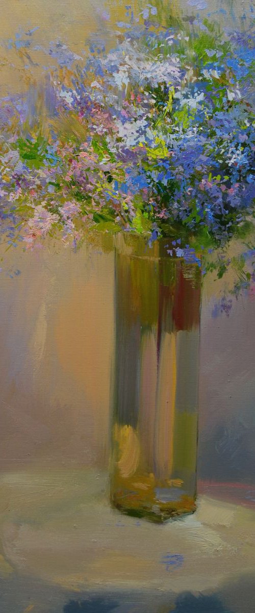 Modern flower painting - Whisper of the Light by Yuri Pysar