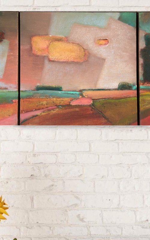 Abstract. Golden clouds by Olha Laptieva