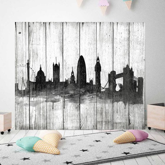 London with wood effect