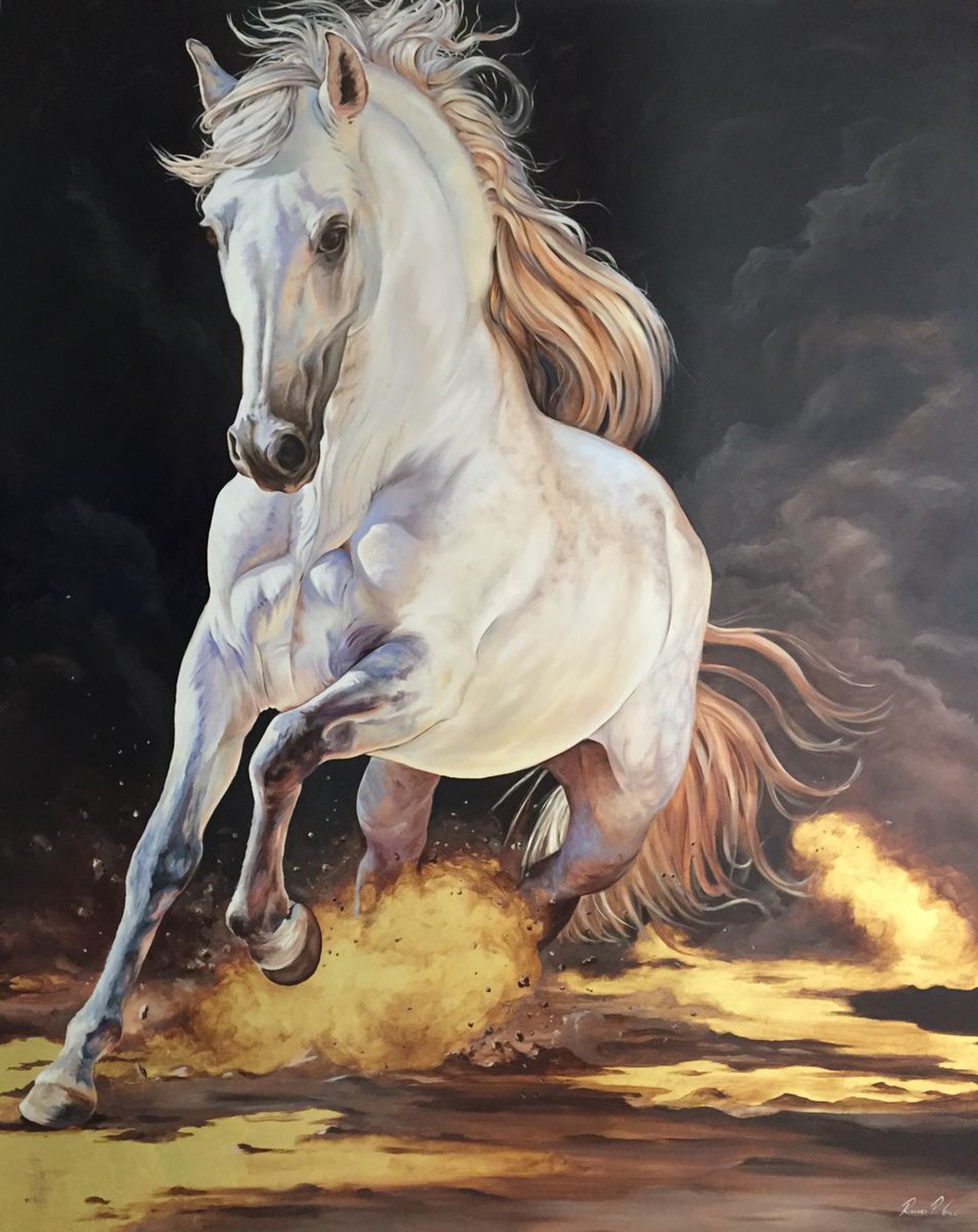 Golden Dust Oil Painting By Richard P Gill Artfinder
