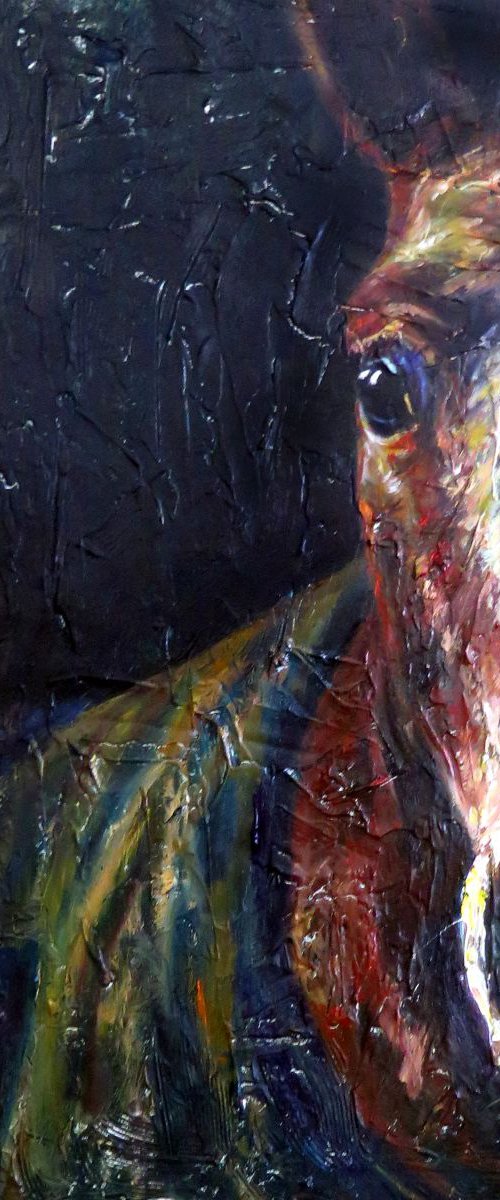 A Horse Portrait by QI Debrah