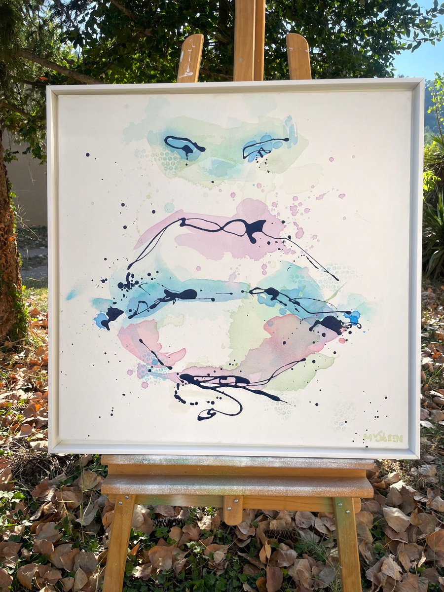 Turquoise Lips (out for exhibition) by Monique van Steen