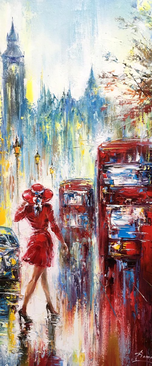 Lady in a red hat by Olena  Romanenko
