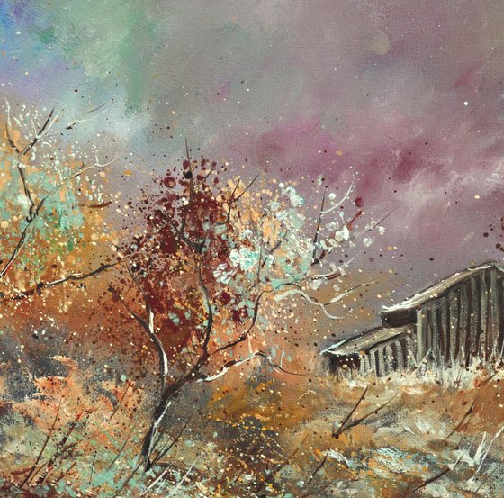 Old barn in autumn