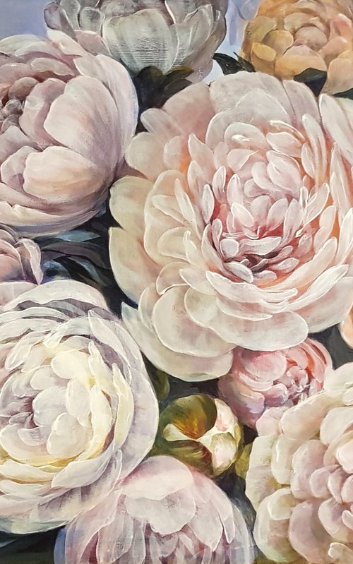 Morning Peonies by Olga Lomax