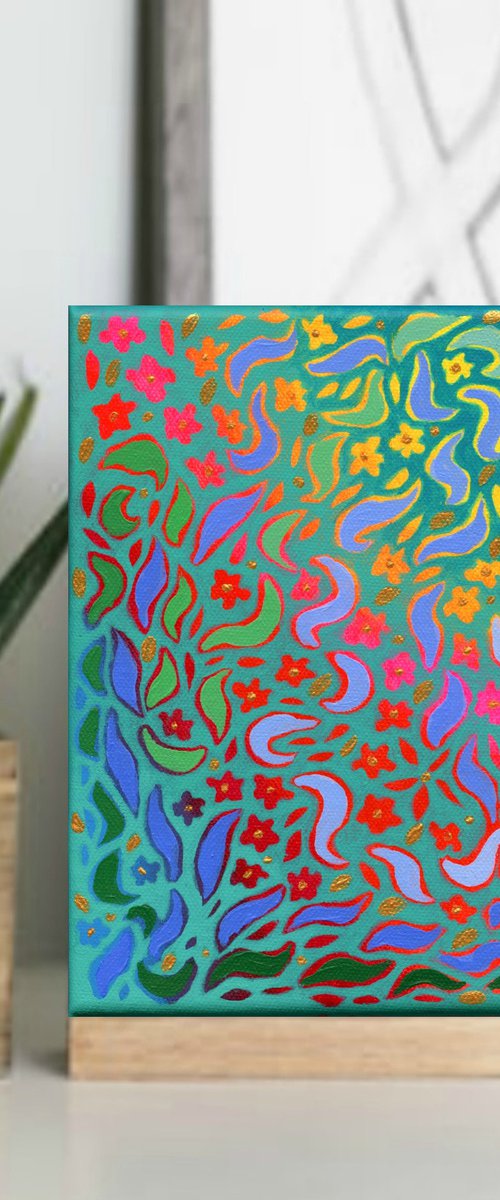 Rainbow Flowers Mini by Lisa Mann