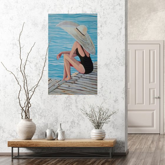 At the beach / 98 X 60 X 5 cm