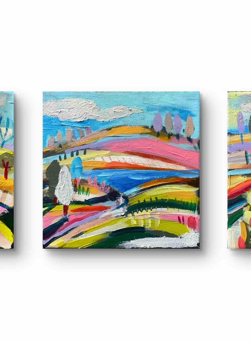 Summer triptych by Angelina Doseva