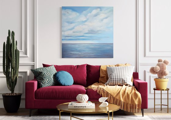 A large seascape painting "Ocean View"