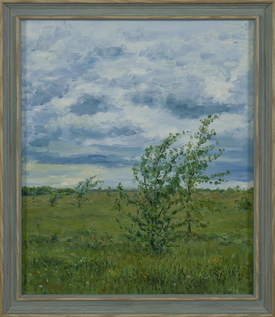 The Gust Of Wind - summer landscape painting