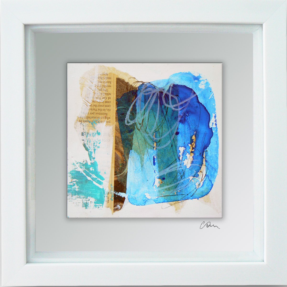 Framed ready to hang original abstract - Chaos #1 by Carolynne Coulson