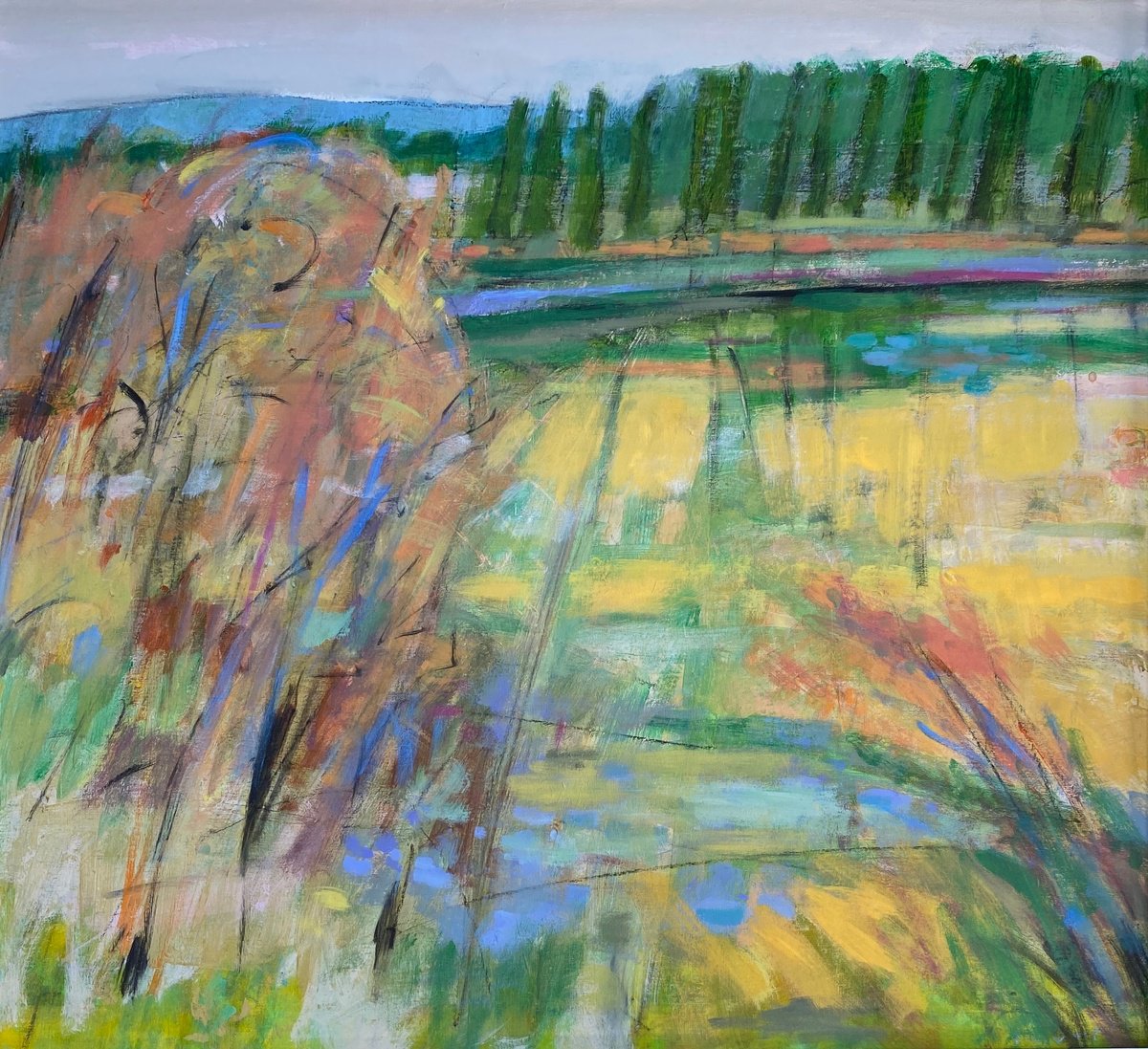 Pond with Yellows by Chrissie Havers