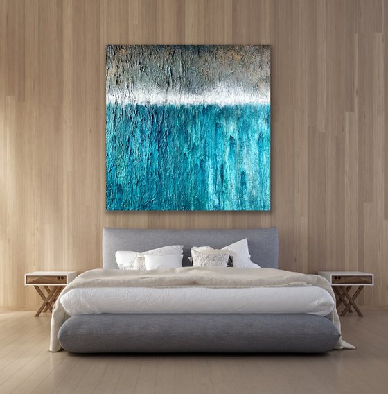 Blue ocean  - Large 100cm x 100cm