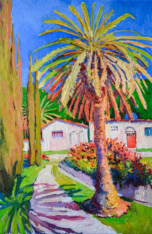 Driveway with Palm Tree by Suren Nersisyan