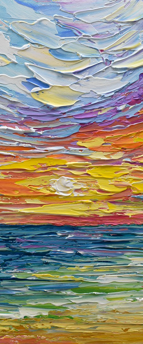 Bright Sunset II- Original Acrylic Painting on Canvas by Olga Tkachyk