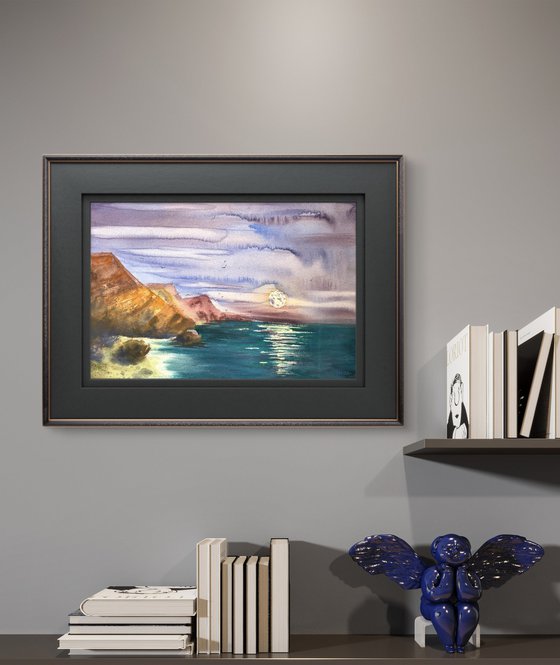 Full Moon Moonlight Sea