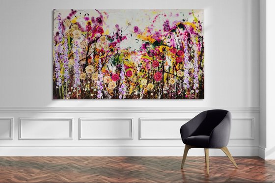 Roseberry Fields Abstract Floral Landscape