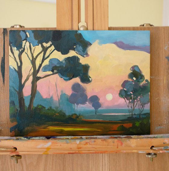 Sunset Through the Trees