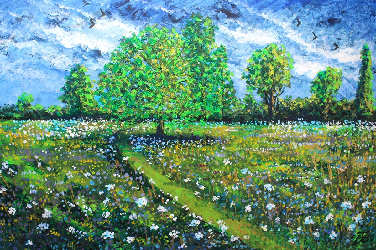  Meadow By Paul J Best, 35 X 24, Artwork For Sale On Artfinder