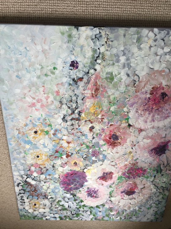 Wall Floral Art III Paintings on Canvas Original Artwork Buy Art Now Paintings Online Home Decor Free Delivery Original Artwork Flower Paintings Pink Flower Impressions